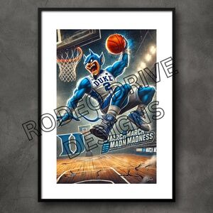 DUKE BLUE DEVILS 11X17 POSTER NCAA MARCH MADNESS DUKE PRINT-RODEO DRIVE …